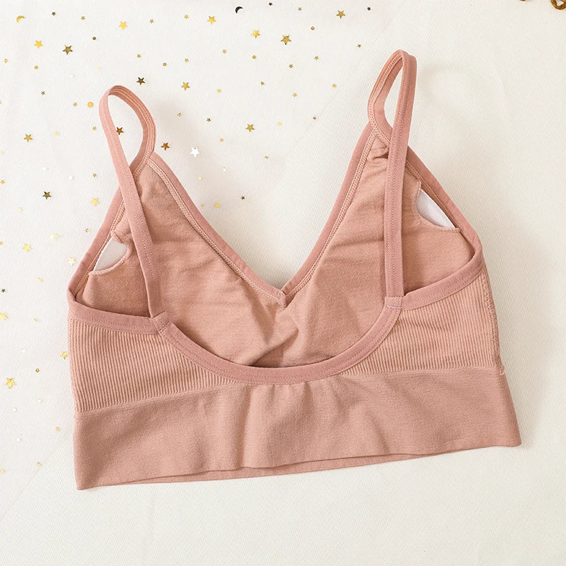 Women Bra And Panties Set Sports Seamless Bra Set Sexy G-String Thong Sexy Lingerie Set Fitness Crop Top Underwear Intimates