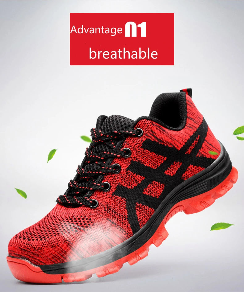 Work Sneakers Men Indestructible Steel Toe Work Shoes Safety Boot Men Shoes Anti-puncture Breathable Working Shoes For Men 48 50