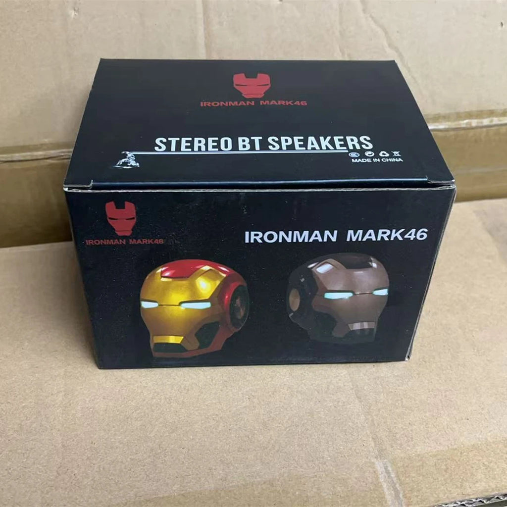 GTT New ironman Creative Gift for Marvel Avengers Iron Man Cute Wireless Speaker Carton Subwoofer Bluetooth Speaker BT