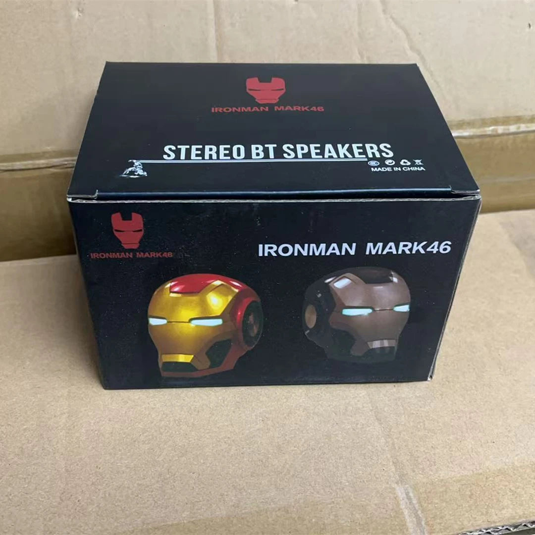GTT New ironman Creative Gift for Marvel Avengers Iron Man Cute Wireless Speaker Carton Subwoofer Bluetooth Speaker BT