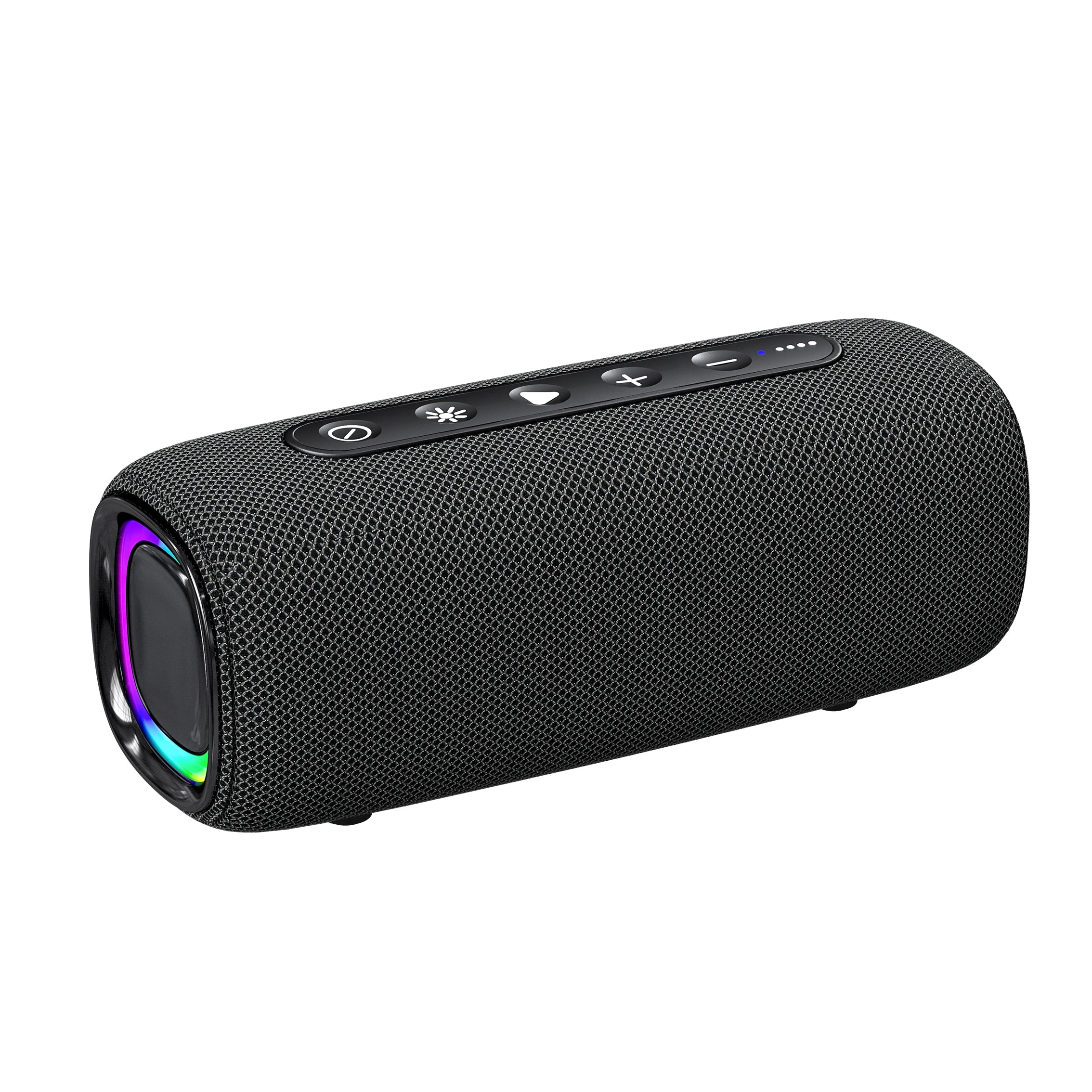 EBS-608 Powerful Speaker Waterproof  20w RGB Bluetooth Speaker with High Quality Bass Gray Fabric Mesh