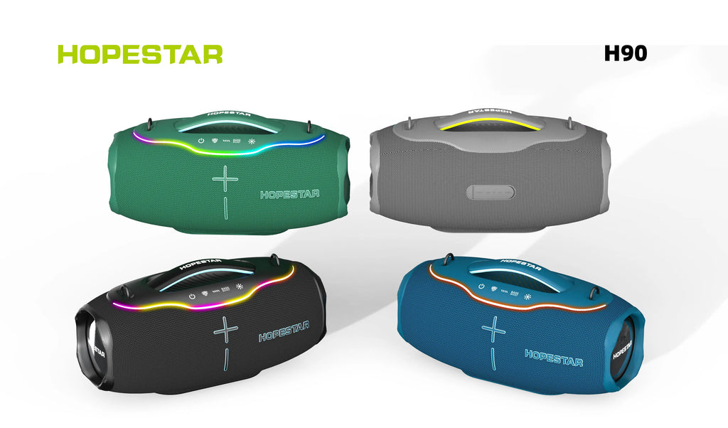 HOPESTAR H90 220W Portable Wireless Stereo Audio System Waterproof RGB for 5.3 Home Partybox Karaoke Subwoofer Speakers