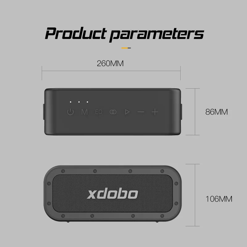 Hot Selling Product 80W 10400mAh Battery Xdobo 1983Plus Waterproof Portable Outdoor Wireless Speaker Desktop Audio Subwoofer
