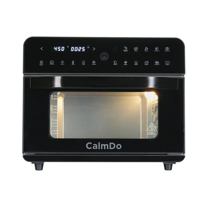 In Stock 25L 120V Air Fryer Oven with Digital Timer Touchscreen and 10 Presets Family Size Countertop Convection Oven