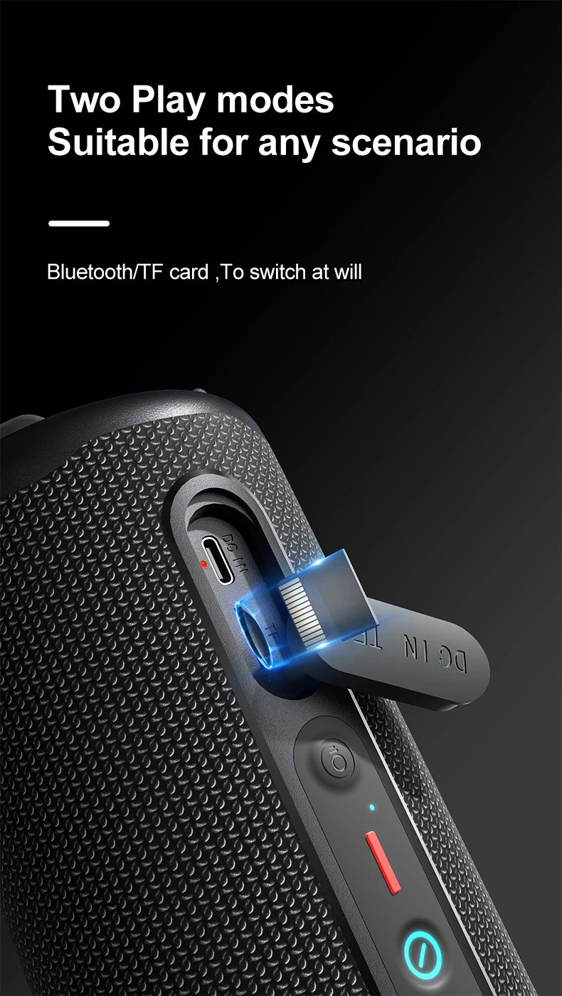 New Original 16W Portable IPX5 Waterproof Bluetooth 5.3 RGB Speaker for Outdoor Camping Trip