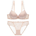 Fashion Red Lace Bra And Panty Sets For Women Thick Cotton Underwire Push Up Bras Underwear Female Sexy Lingerie Set A B C Cup