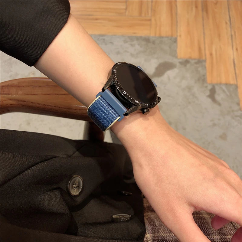 22mm 20mm Band for Samsung Galaxy Watch 7 FE 4 6 classic 5 Pro 3 active 2/correa Nylon Bracelet Huawei watch GT 2 3 pro 4 strap