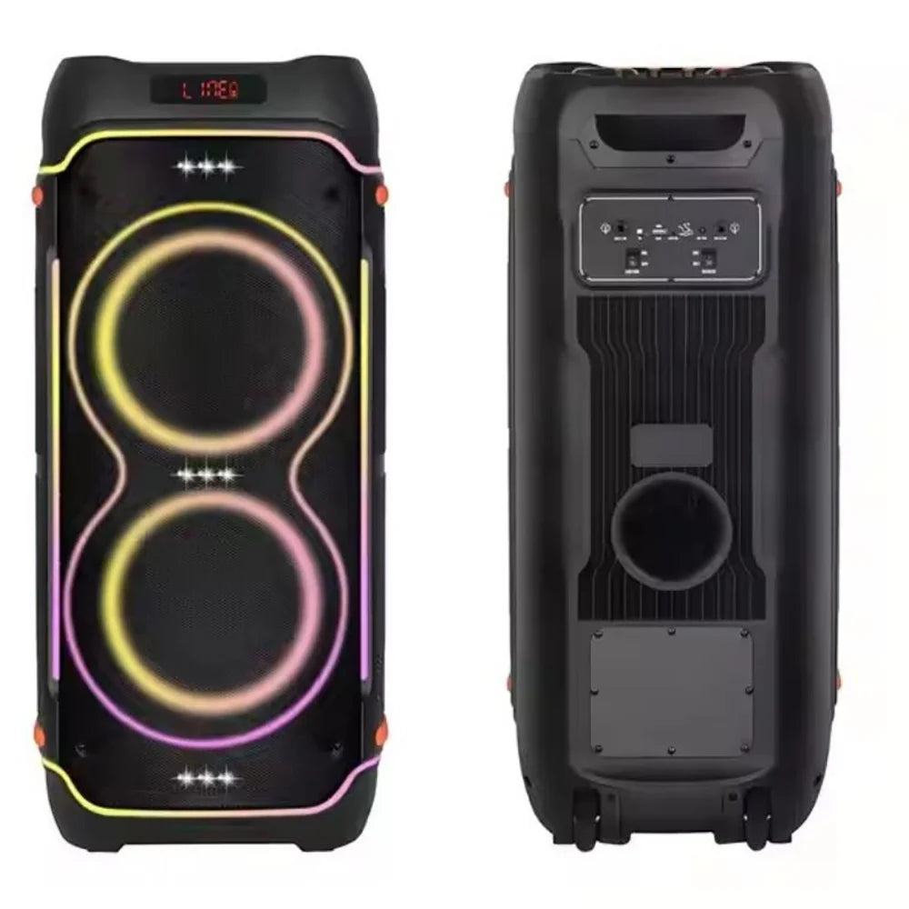 High Quality 8' Portable Party Speaker RGB LED Lights for 5.3 Wireless USB Memory Card Support 3000-5000mAh Mobile Phone