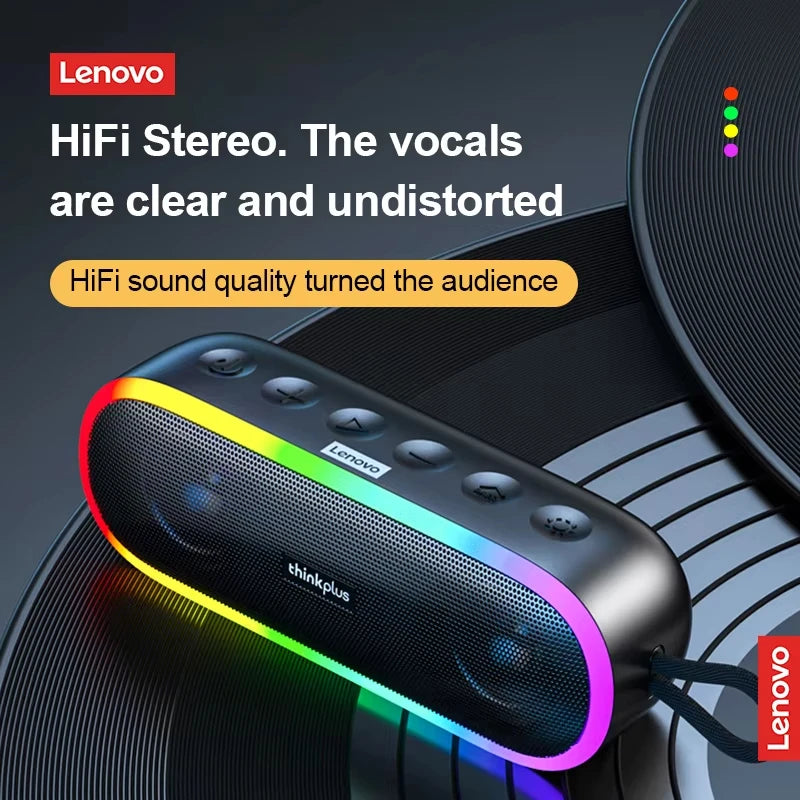 100% Original Lenovo K8 5.0 Wireless BT Speaker Portable Hifi LED Outdoor Loudspeaker Music Surround Bass Box