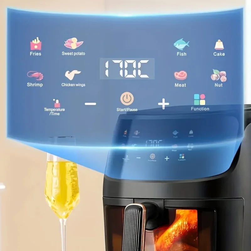 One 5 Quart Smart Air Fryer Large-Capacity Multi-Function Electric Kitchen Appliance Household Electronic Touch Cookware Program
