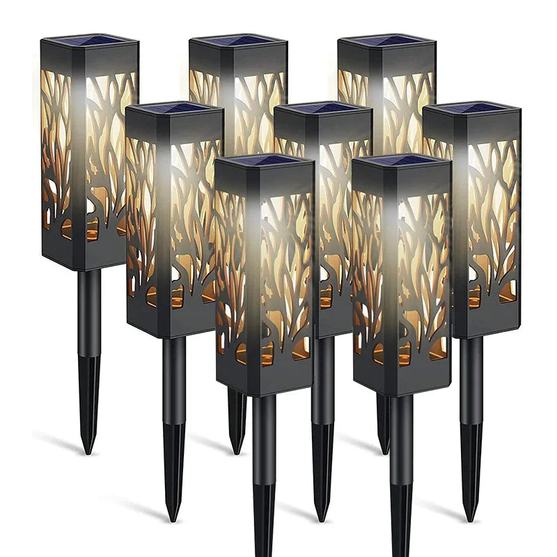 Solar Lights Outdoor with Solar Panel Pathway Lights IP65 Waterproof Garden Lights Auto ON/Off for Landscape Pathway Patio Decor
