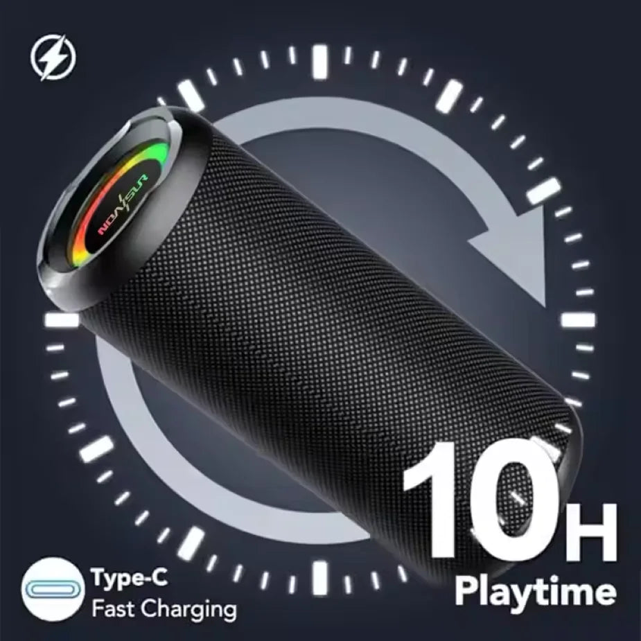 Fabric Design TWS Bluetooth Speaker 20W Portable Lanyard Dynamic RGB Light Wireless Fast Pairing Customizable Speakers