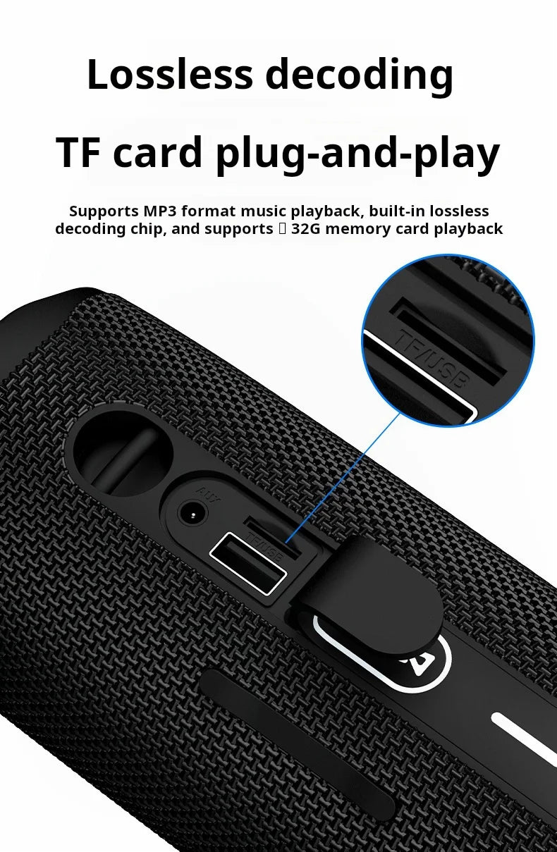 6 Outdoor Waterproof Speaker Can TF Card Slot Wireless Subwoofer Mini Portable Speakers Party Subwoofer  Speaker
