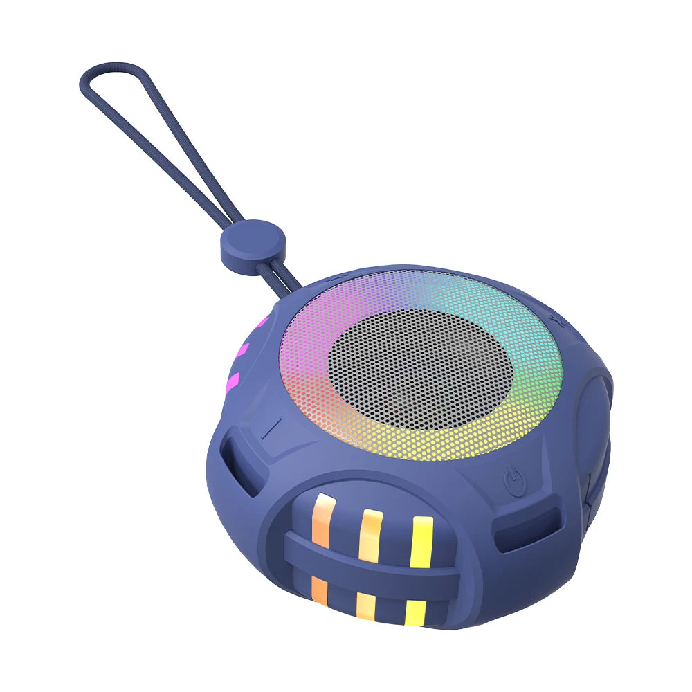 HY-119 Mini Blue-tooth Speaker Outdoor Portable Speaker with Colorful Lighting for Camping, 10H Playtime, USB/TF Card/Micro SD
