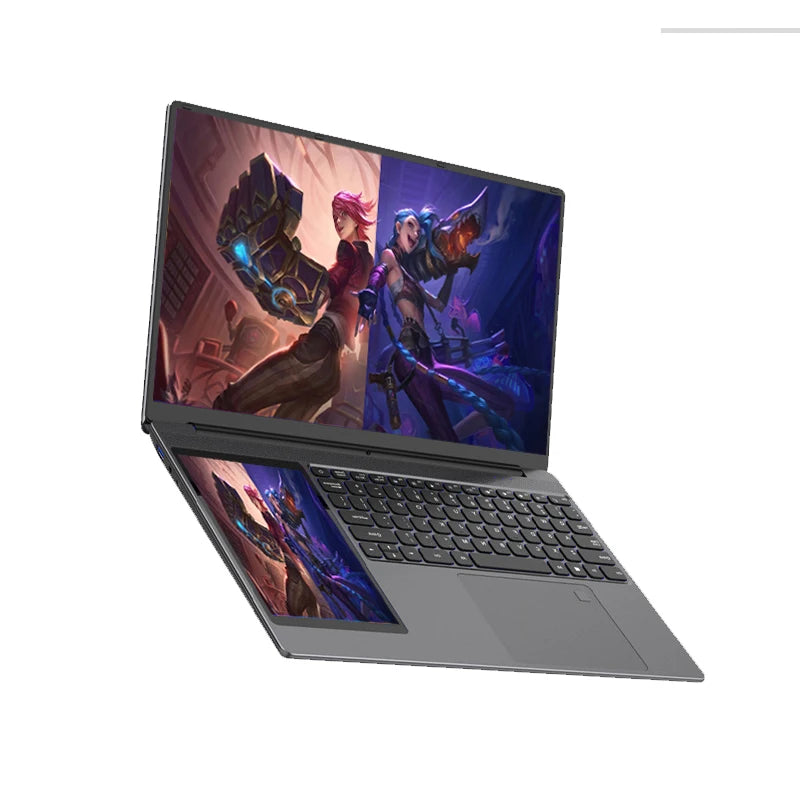 15.6"+7" Dual Screen Laptop Intel N100 16GB DDR4 RGB Backlit Keyboard Computer Notebook Laptops Gamers Touchscreen