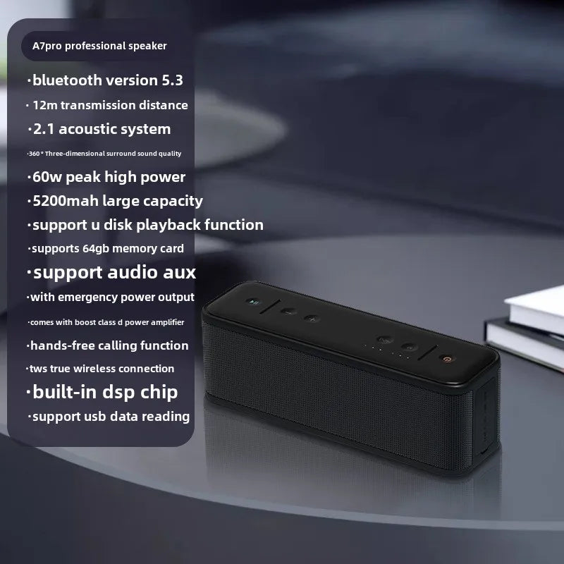 Best Selling 60W Wireless Party Box Speaker Portable Multifunctional Speaker 5200mah TWS Connect HI-FI Speakers