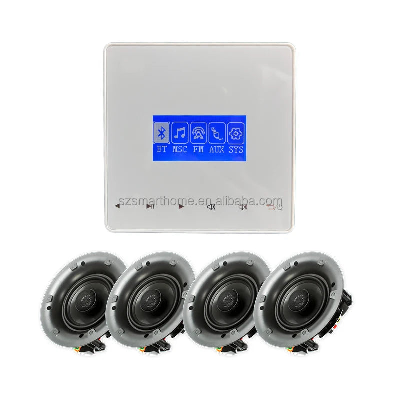 4-Inch for Blue-tooth Host Background Music System for Home Theatre Hotels FM Blue-tooth Ceiling Speaker Wall for Background