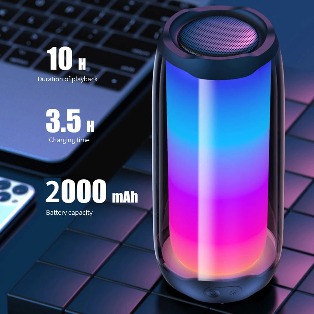 PortableL4  Blue-tooth Speaker Party Audio KTV180 Degree Led Light Support USB, TFcard, FM, Answer the Phone Computer