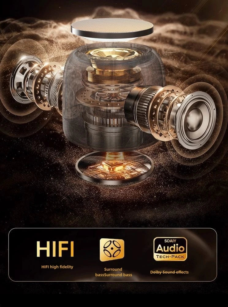 RGB Wireless BT Speaker, High Sound Quality, Super Bass, Ultra-long Outdoor Battery Life, Subwoofer Audio System