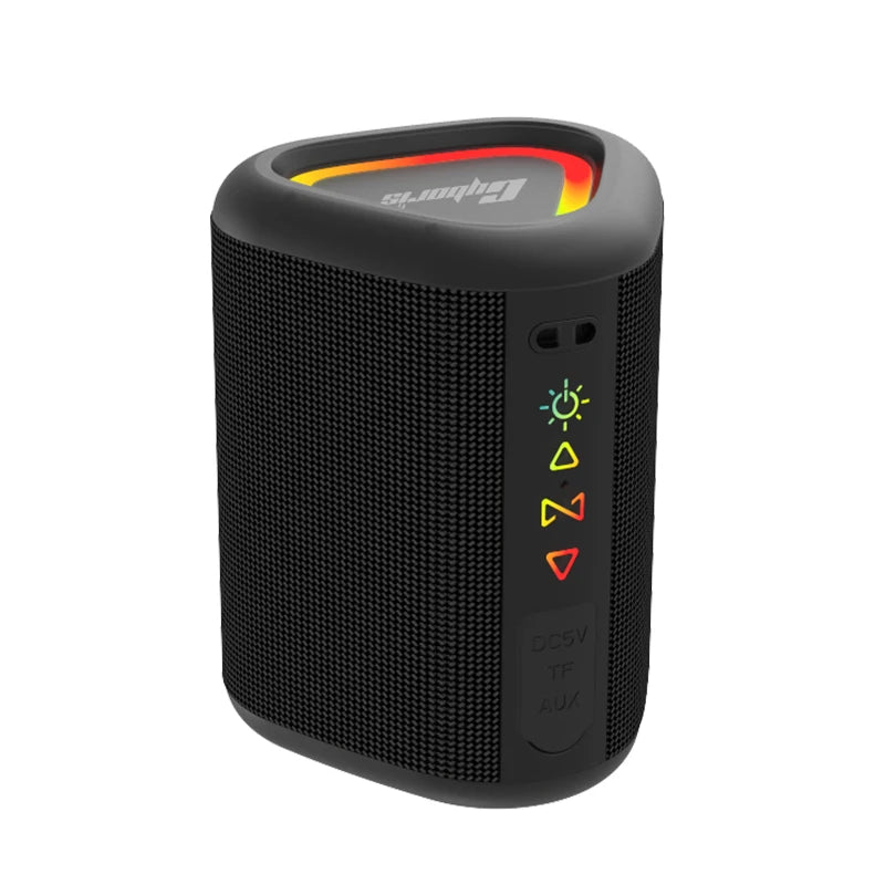 Small Wireless Speaker IPX6 Waterproof Portable BT5.3, Stereo, TWS Pairing, LED, Call, Radio, IPX6 Waterproof, TF Card, AUX, S1