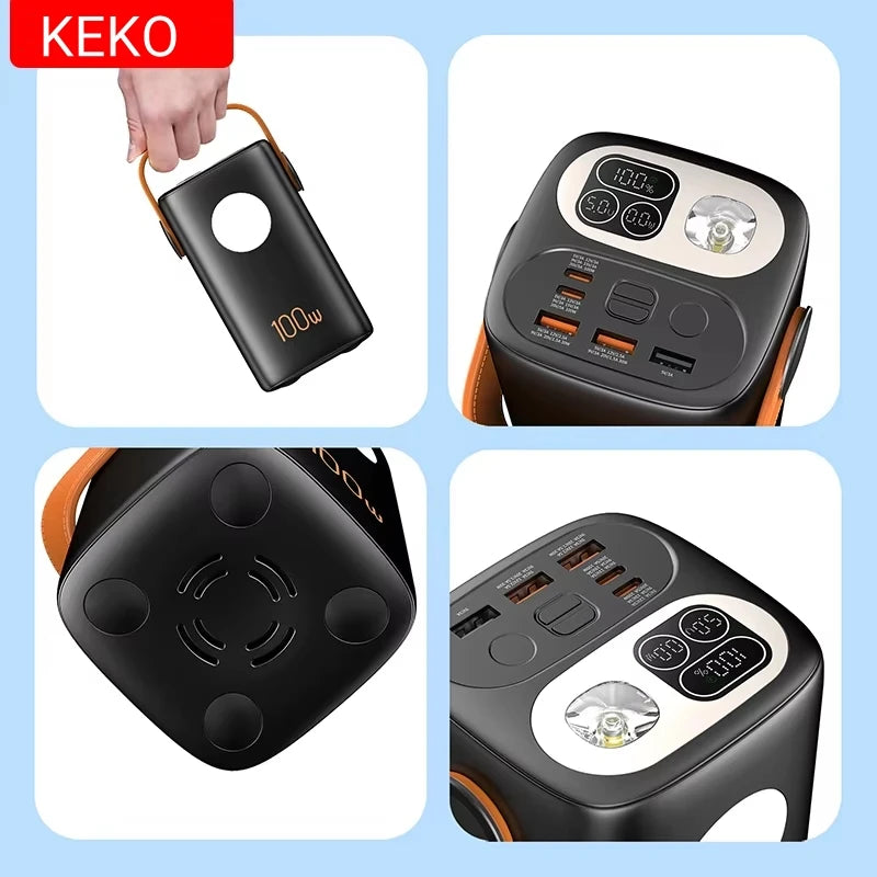 Large Capacity 60000mAh Laptop Power Bank Portable 100W Fast Charging External Battery Power Bank for Laptop and Phones