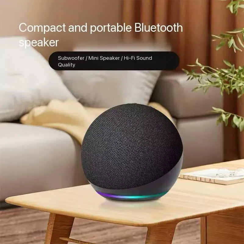 Portable for Bluetooth Speaker RGB Ambient LED Lighting Wireless Audio for Cell Phones Plastic Cabinet Power Source Battery