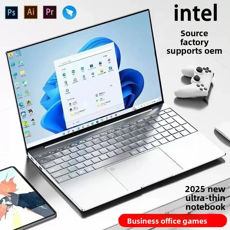 Brand New 15.6-Inch Intel N4200 Quad Core 12GB RAM 1024GB ROM SSD Windows 11 Pro Business Laptop for Office & Gaming OEM