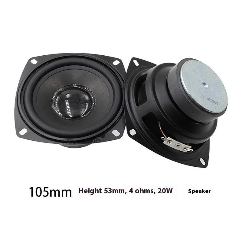 In Stock 4 Inch Square Outdoor Multimedia Waterproof Full Range Stage for Bluetooth Speaker 4 Ohm 20 Watt
