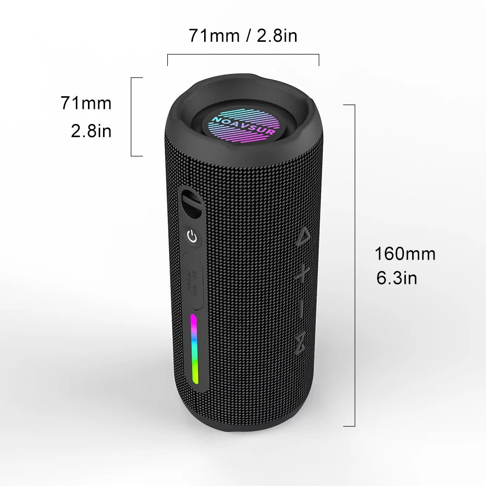Waterproof IPX 7 Outdoor Wireless for Bluetooth Altavoz RGB LED Lighting AUX Communication 30W Subwoofer for Great Sound Quality