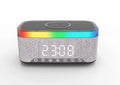 High 10W Battery-Powered Wireless Charger for Bluetooth 5.3 Speaker RGB LED Lighting Card FM Alarm Clock Display Home Theatre