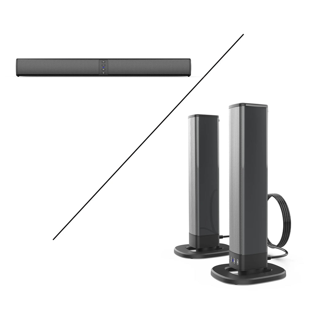Sound Bars for TV, Wireless Speaker with FM Detachable Soundbar Home Theater Surround Sound System TF Card/Aux/RCA Connection