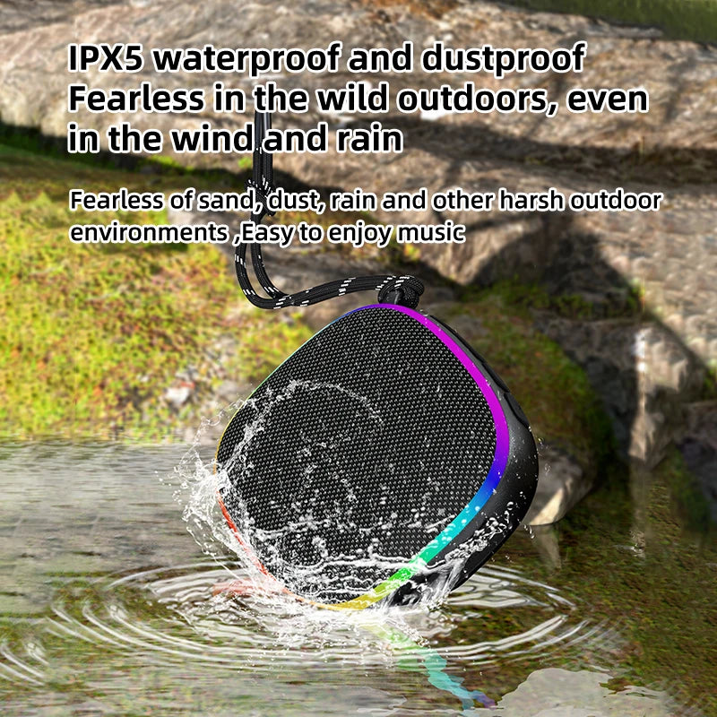 IPX5 Magnetic Mount Golf Cart Bluetooth Speaker with Strap Outdoor Sporty Portable Mini Golf Speaker with Magnetic