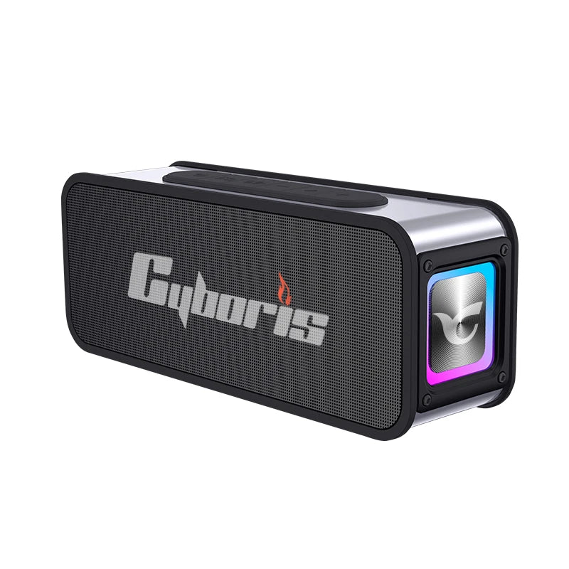 60W Cyboris S15 Outdoor Speaker, IPX6 Waterproof, Wireless BT, Deep Bass, RGB Lighting, TWS Function