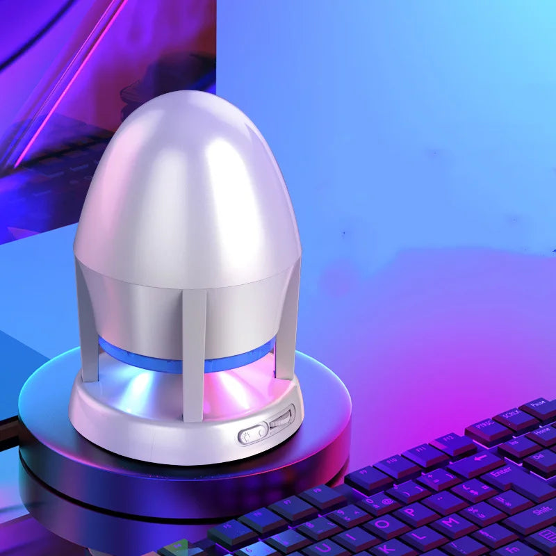 Rocket-shaped Wireless Subwoofer Speaker, Universal Wired Gaming Speaker