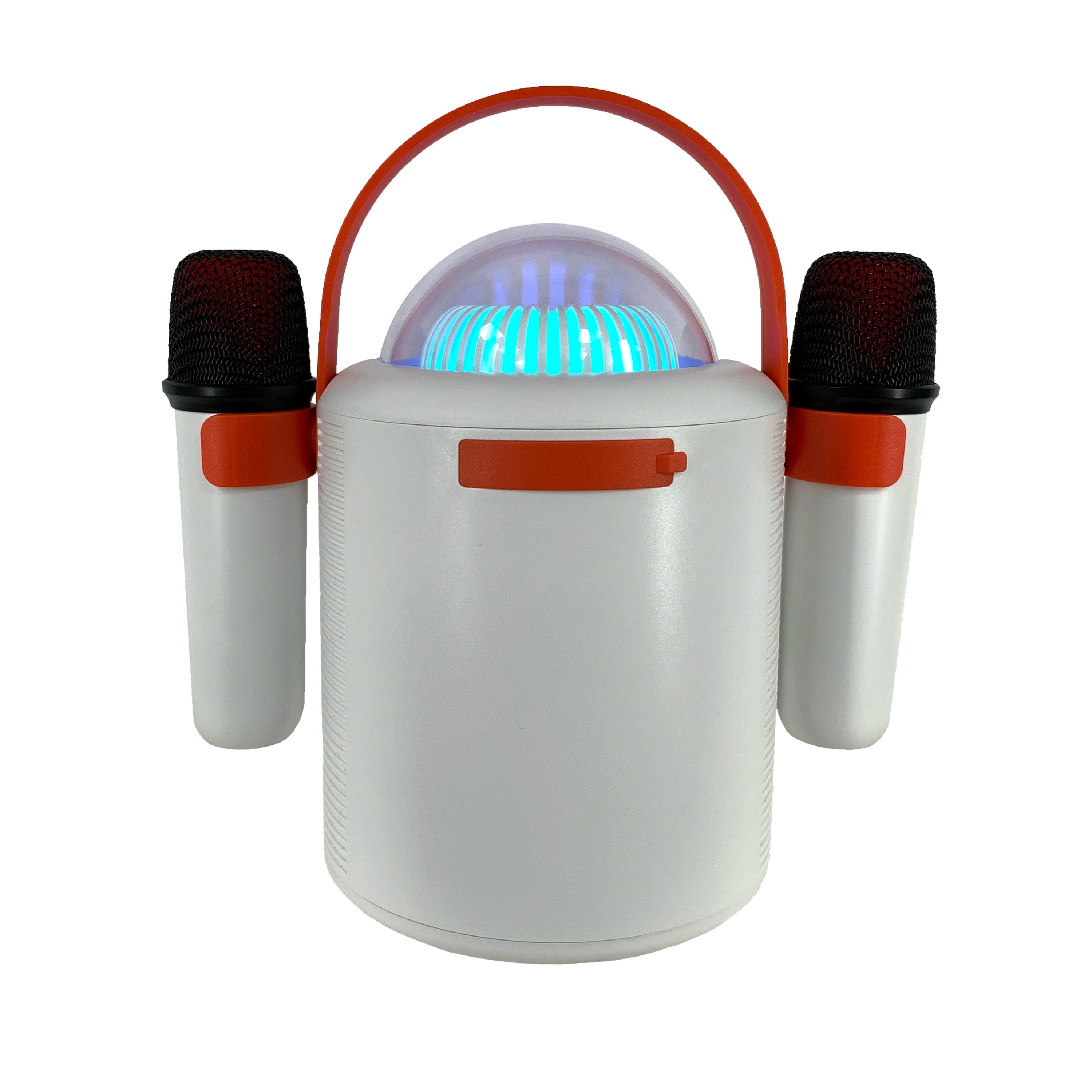 2024 New Design Mini Portable Bluetooth Karaoke Speaker Wireless Audio System with Mic RGB Lighting for Home Theater Parties