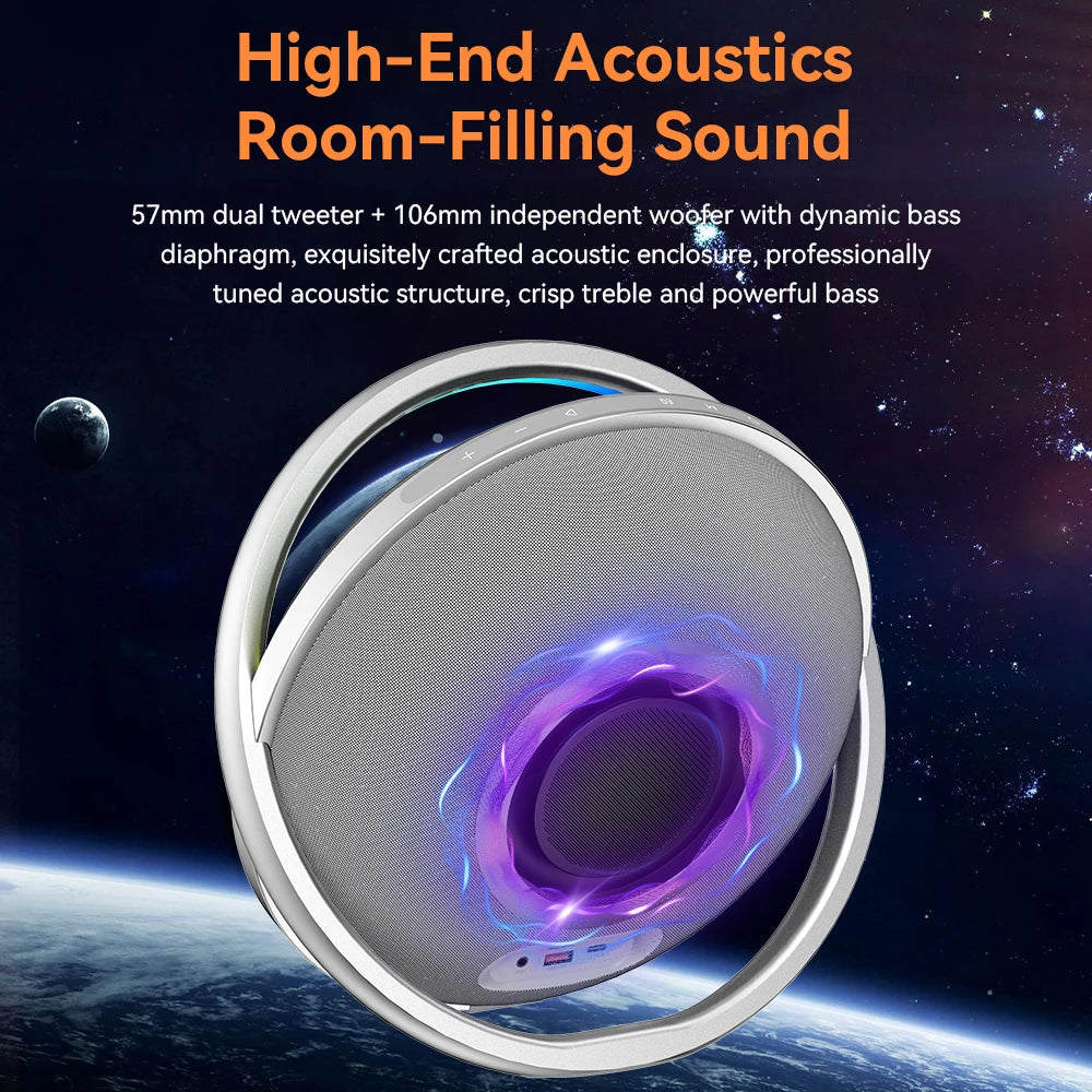 150W Loud Wireless Speaker Bass TWS RGB Light Deep Bass Outdoor Portable BT Speakers Home Party Beach Camping Gifts Battery DC