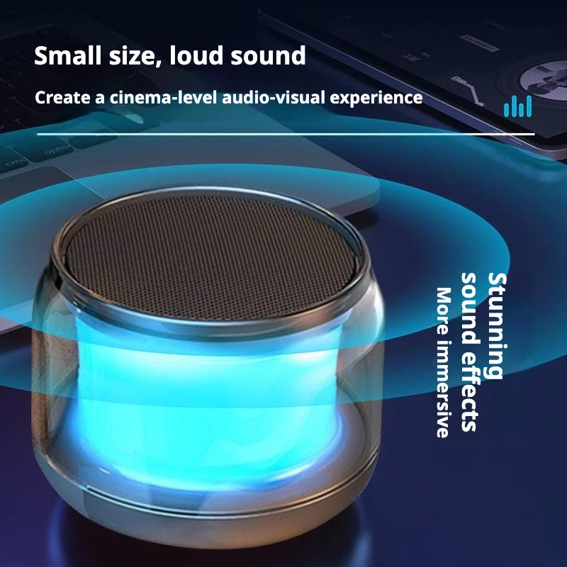 OKOPS300 Mini Portable Sci-Fi LED Lighting Multi-functional Subwoofer Wireless for Speaker IPX9 Computer Mobile Phone