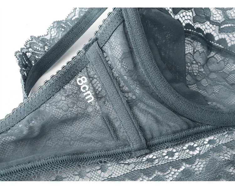 CINOON Top Classic Bandage Bra Set Lingerie Push Up Brassiere Lace Underwear Set Sexy Transparent Panties For Women underwear