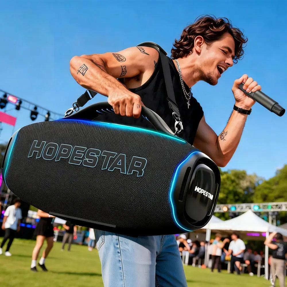 2026 New Hopestar A90 700W Portable Outdoor Karaoke Speaker 1 Microphone 36000mAh Battery RGB LED Light BT5.4 IPX6 6.1 Channel