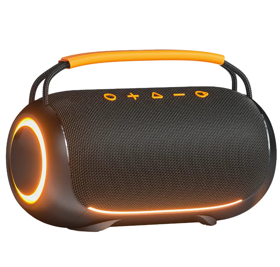 Portable Wireless for BT Speakers 40W Output with RGB LED Lighting Waterproof Outdoor Subwoofer for Home Use Version 5.3