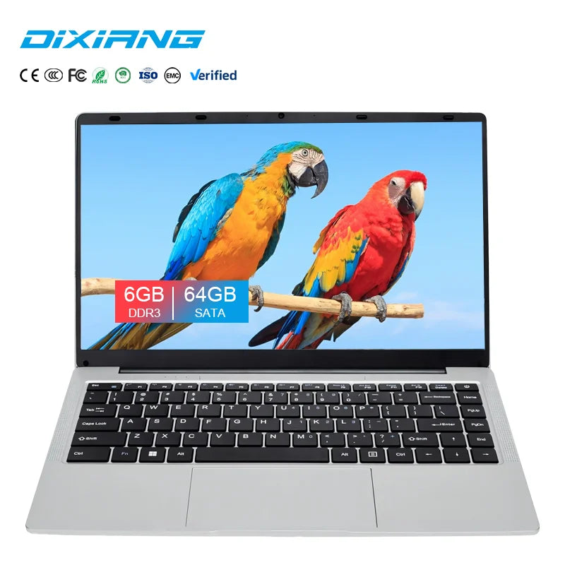 Brand New Laptops 14 Inch N3350 N5095 N95 6/8/16/32GB 64GB 128GB 256GB 512GB 1TB Cheap Student Laptop Computer Business Notebook