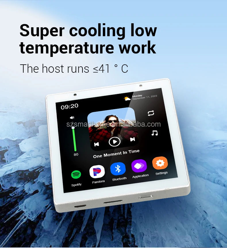 4-Inch Smart Home Audio Amplifier Set WiFi  4*25W Wall Ceiling Speakers Blue-tooth Background Music Host Mini System