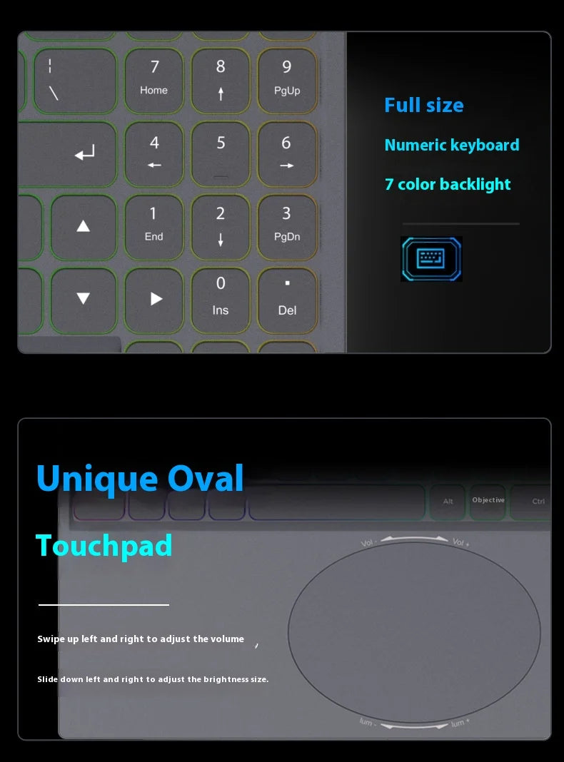 High Quality 16 Inch Win 11 Business Laptop 32GB 1TB SSD Intel I3 8109U Processor English Keyboard IPS Panel 165Hz New