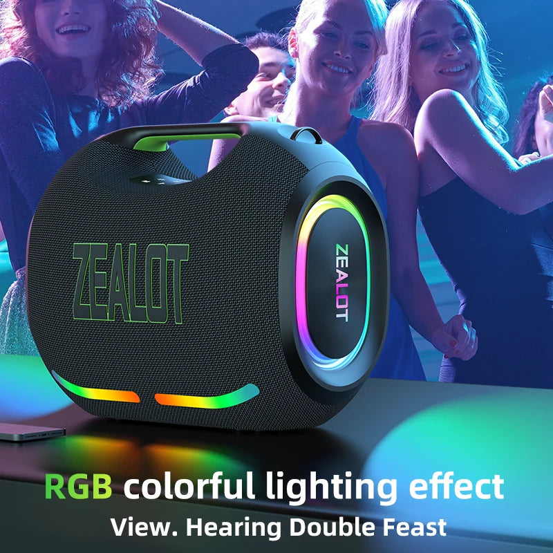 ZE21 RGB LED Plastic Three-Way Audio Crossover for Bt5.3 250W Output Power with 48000mAh Rechargeable Battery