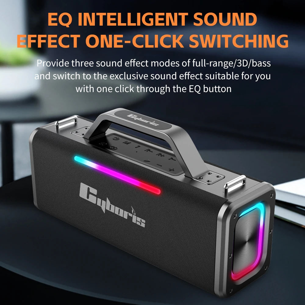 200W Karaoke Speaker with Two Microphones, Portable Wireless Speaker with Microphone PA System RGB LED Karaoke Machine for Adult