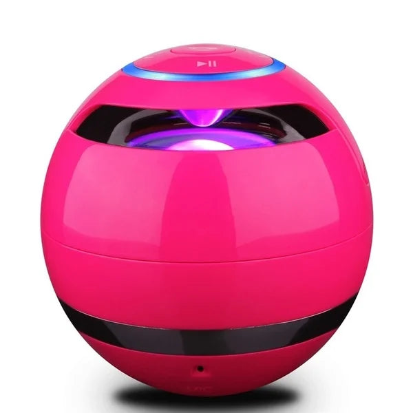2026 Dropshipping Shopify Hot Factory Price Led A18 Ball LED Mini Bass Portable Wireless BT Speaker  with FM Radio TF Mic USB