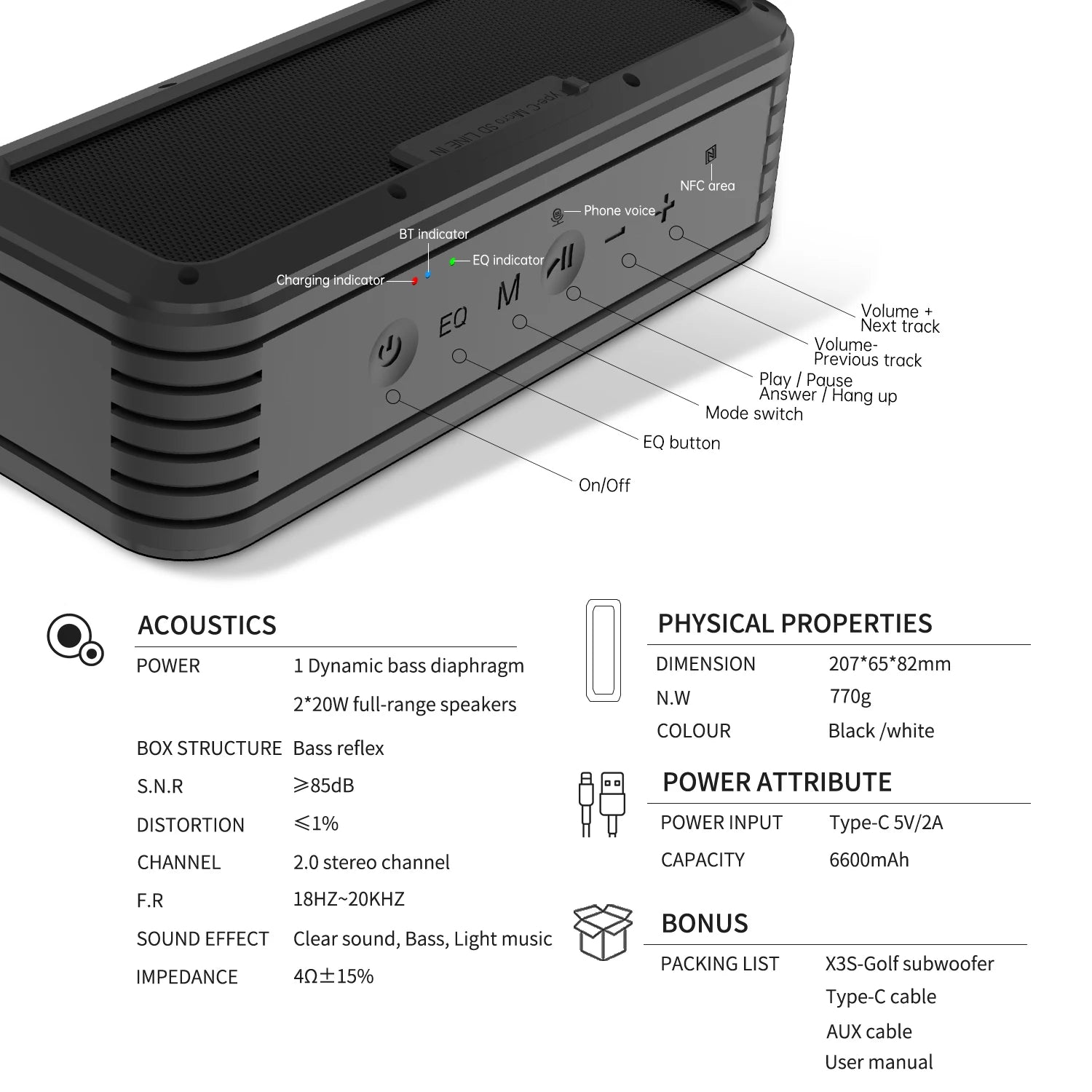 X3S 40W Adventure Speaker, IPX7 Water & Shock Resistant, Magnetic Portable Audio, Hands-Free Voice Support, Wireless Streaming
