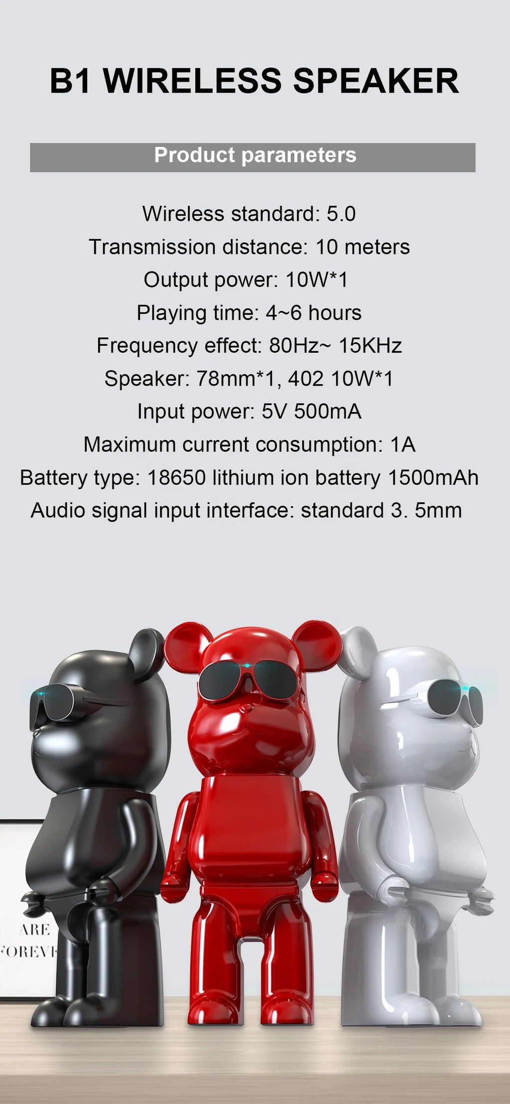 Violent Bear TWS Wireless Portable Column Speakers for Bluetooth FM Stereo Subwoofer Loudspeaker Audio Music Center for Mobile P