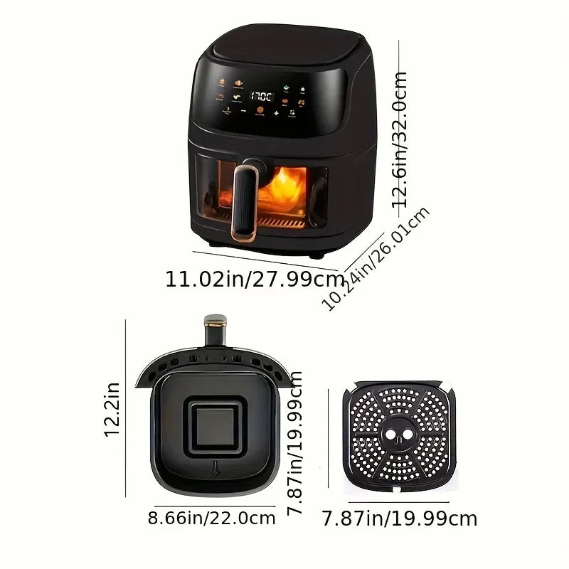 One 5 Quart Smart Air Fryer Large-Capacity Multi-Function Electric Kitchen Appliance Household Electronic Touch Cookware Program
