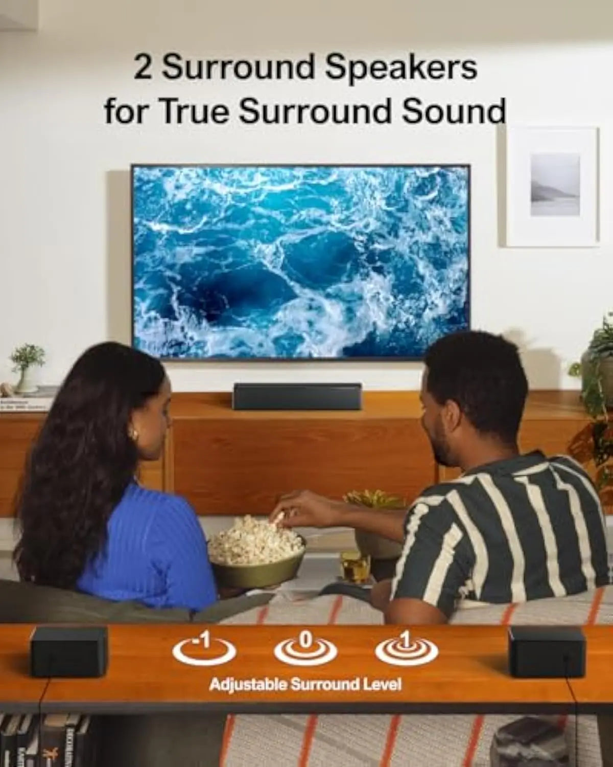 5.1 Surround Sound System with Dolby Atmos & Wireless Subwoofer, 410W Bluetooth Home Theater